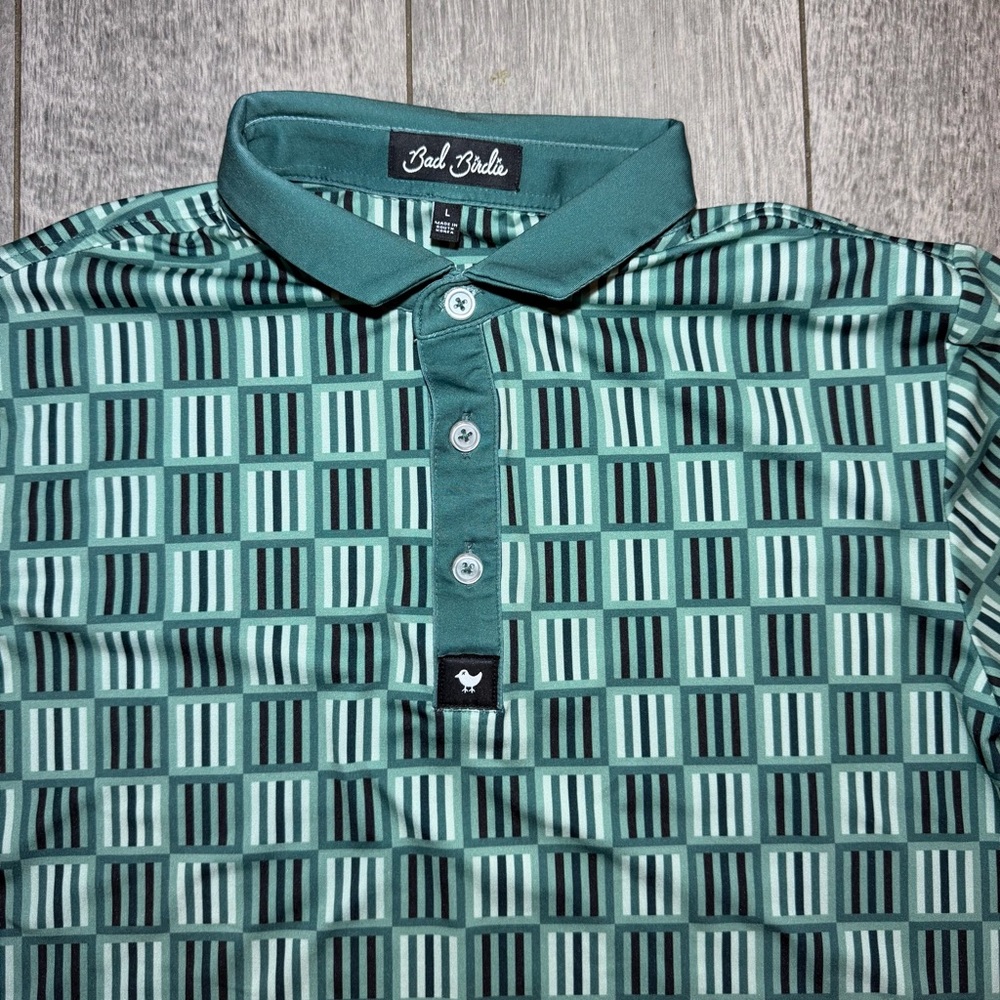 Bad Birdie Greens In Golf Shirt Polo Womens L Green Duck Logo **See measurements